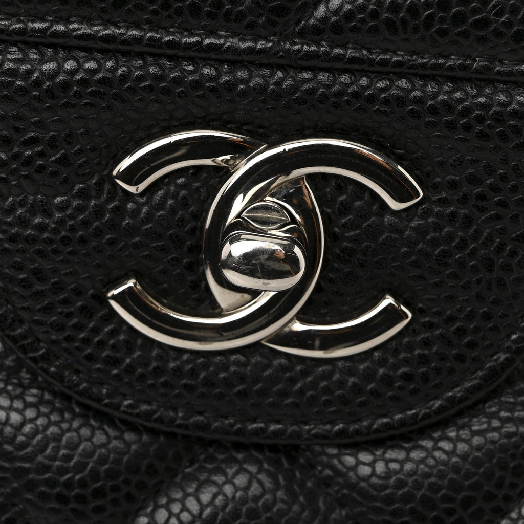 Chanel Caviar Quilted Jumbo Double Flap Black