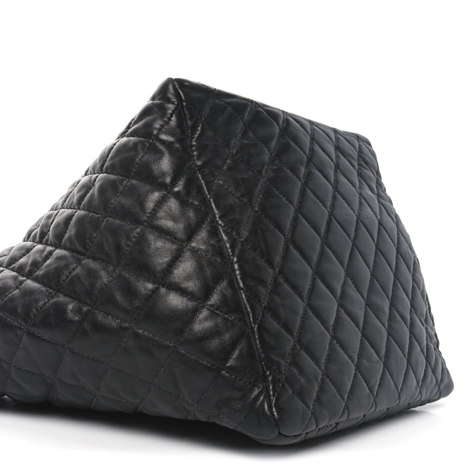 Chanel Lambskin Quilted Week End on Mars Tote Black