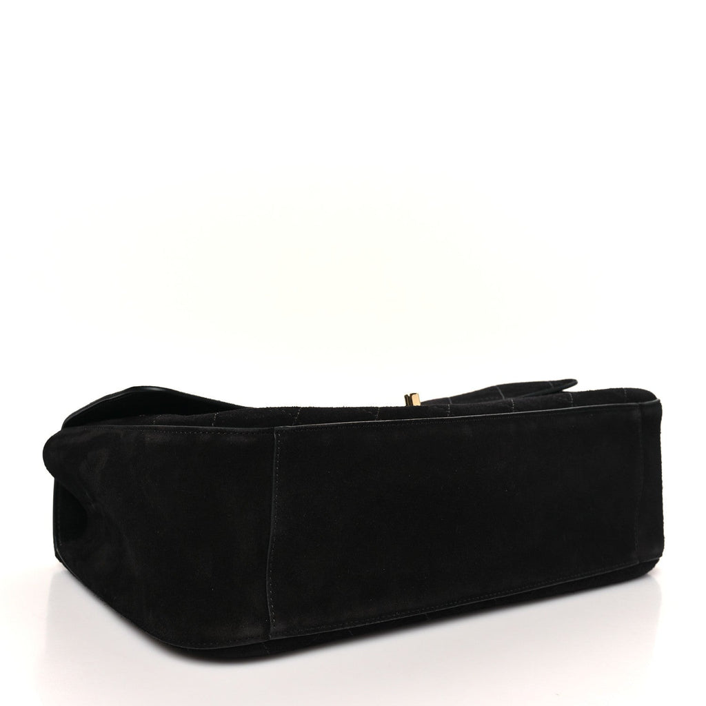 Chanel Suede Calfskin Small Souplissimo Maxi Flap Black