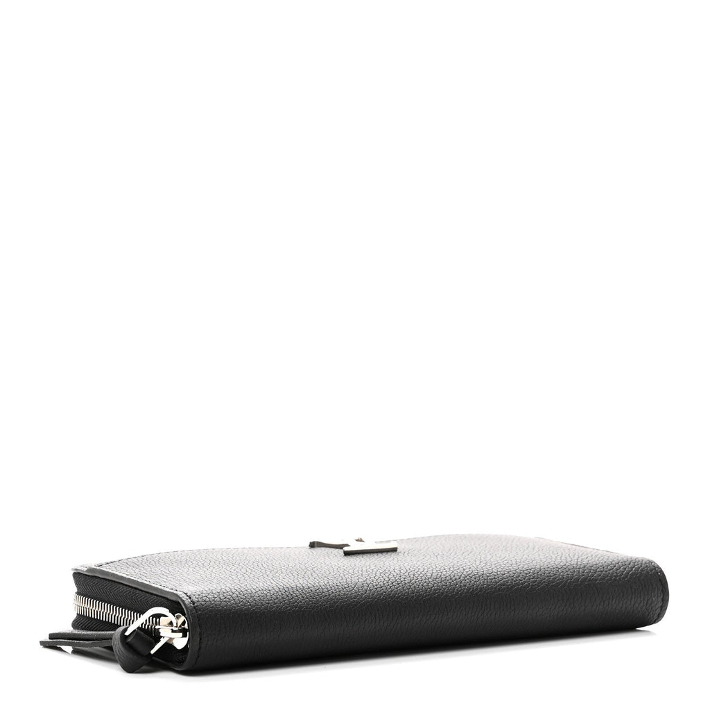 Louis Vuitton Calfskin Zippy Lockme Wallet Black