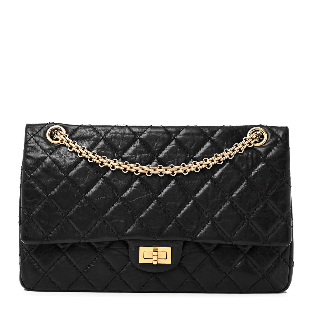 Chanel Aged Calfskin Quilted 2.55 Reissue 226 Flap Black