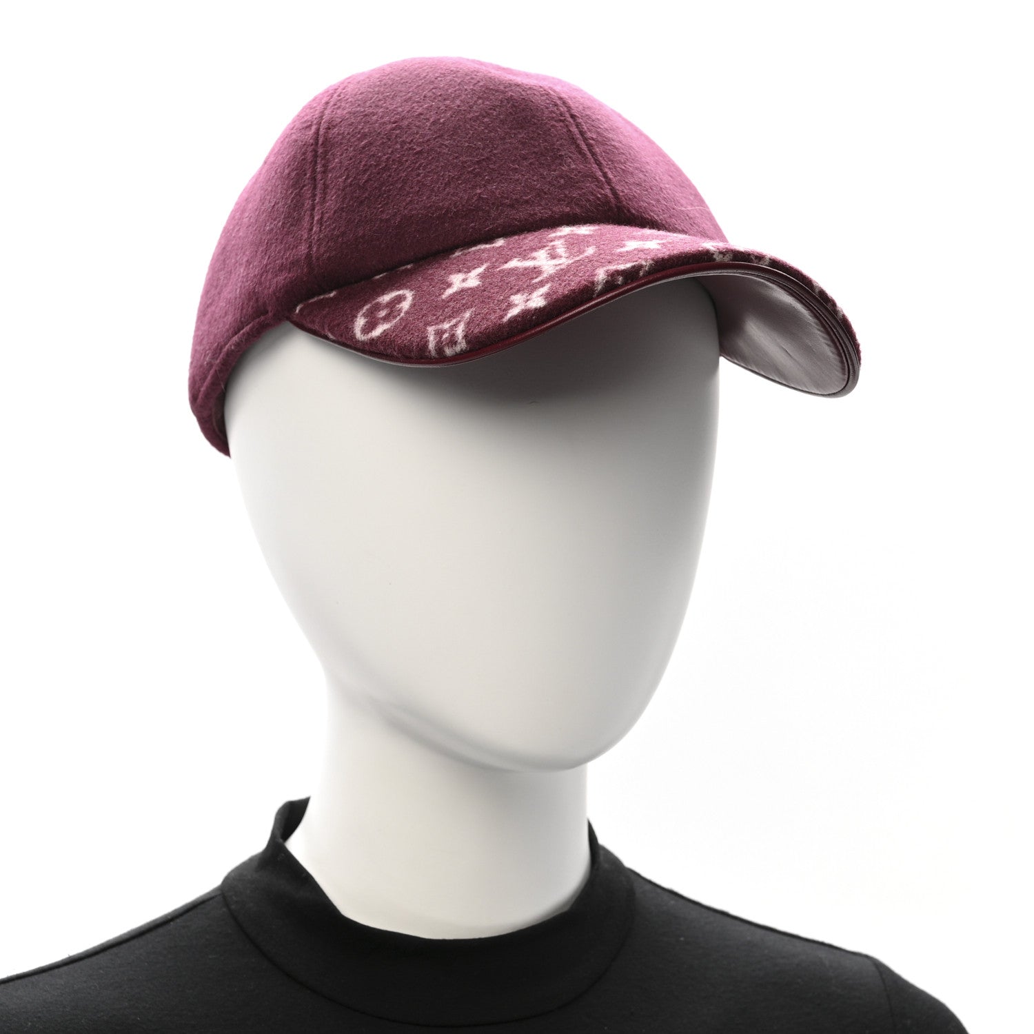 Louis Vuitton Wool Silk Monogram Endless Cap L Bordeaux