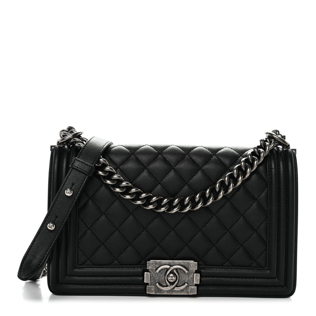 Chanel Caviar Quilted Medium Boy Flap Black
