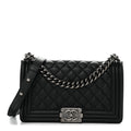 Chanel Caviar Quilted Medium Boy Flap Black