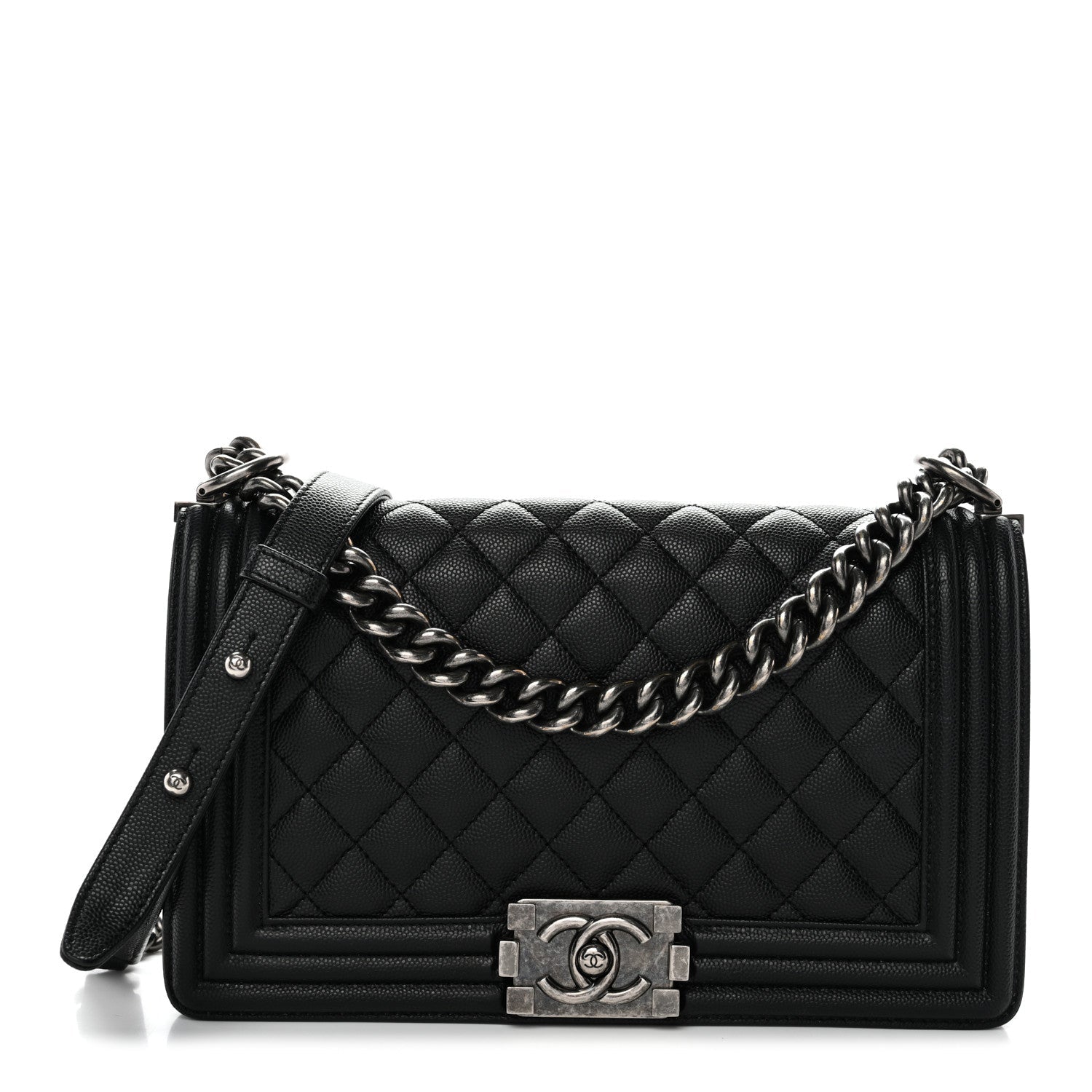 Chanel Caviar Quilted Medium Boy Flap Black