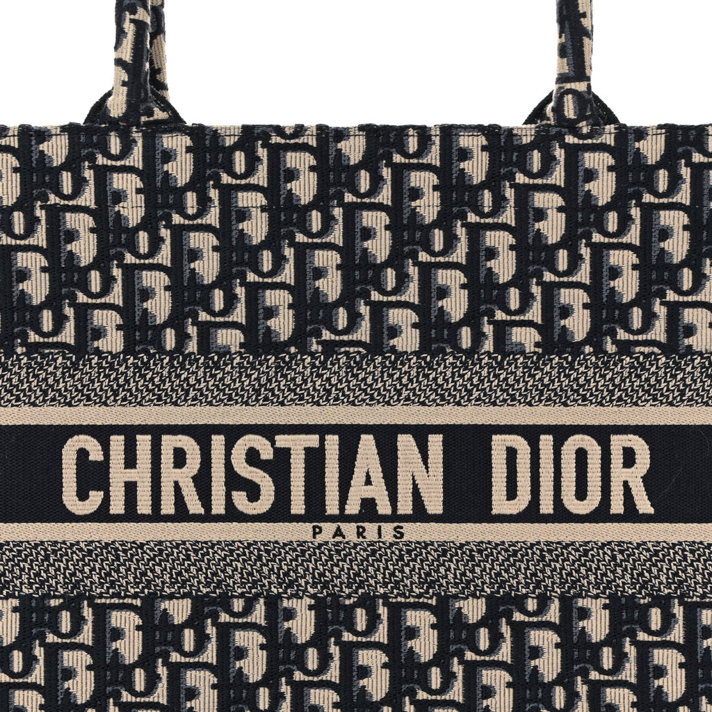 Christian Dior Oblique Medium Book Tote Blue Multicolor