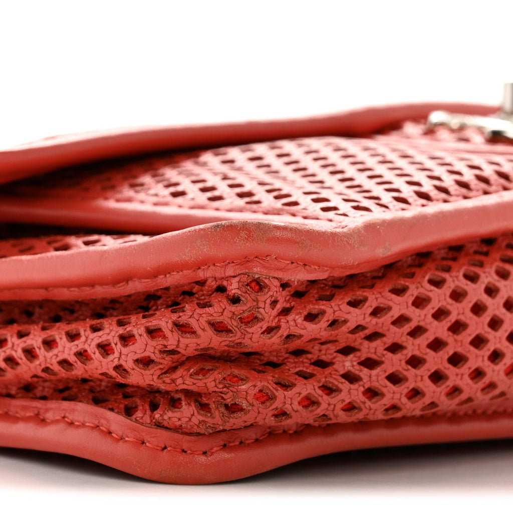 Chanel Perforated Calfskin Large Up In The Air Flap Red