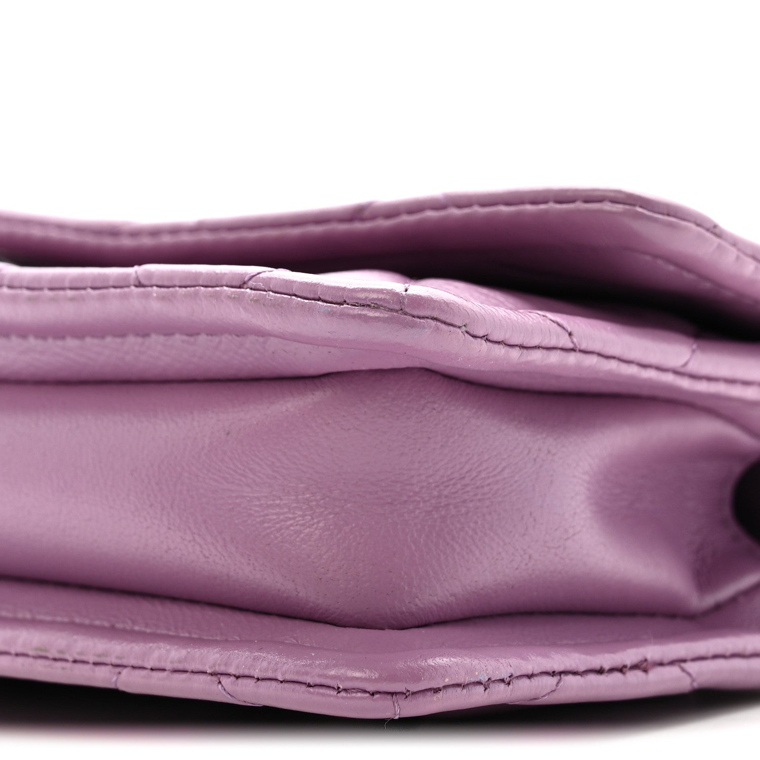 Chanel Shiny Lambskin Quilted Extra Mini Flap Purple