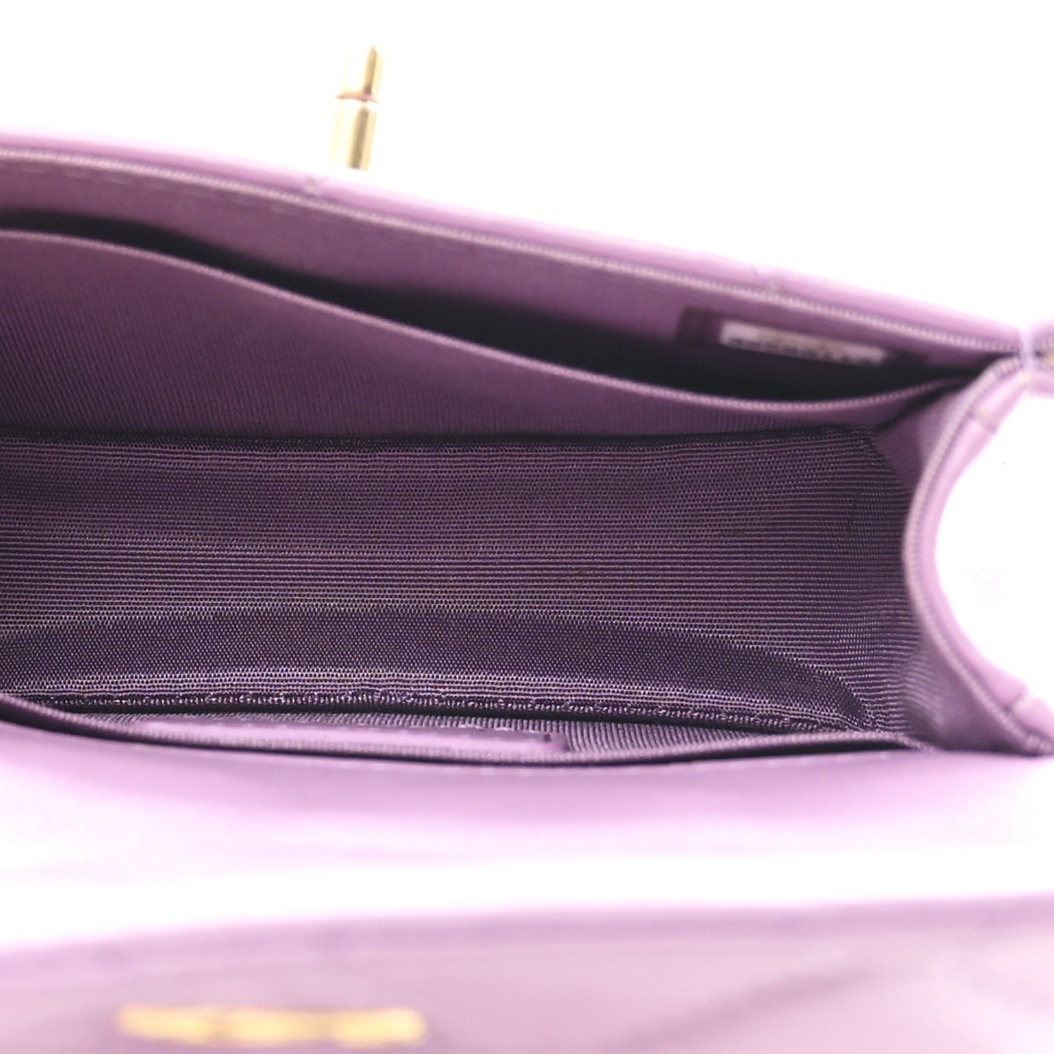 Chanel Shiny Lambskin Quilted Extra Mini Flap Purple