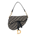 Christian Dior Oblique Saddle Bag Blue