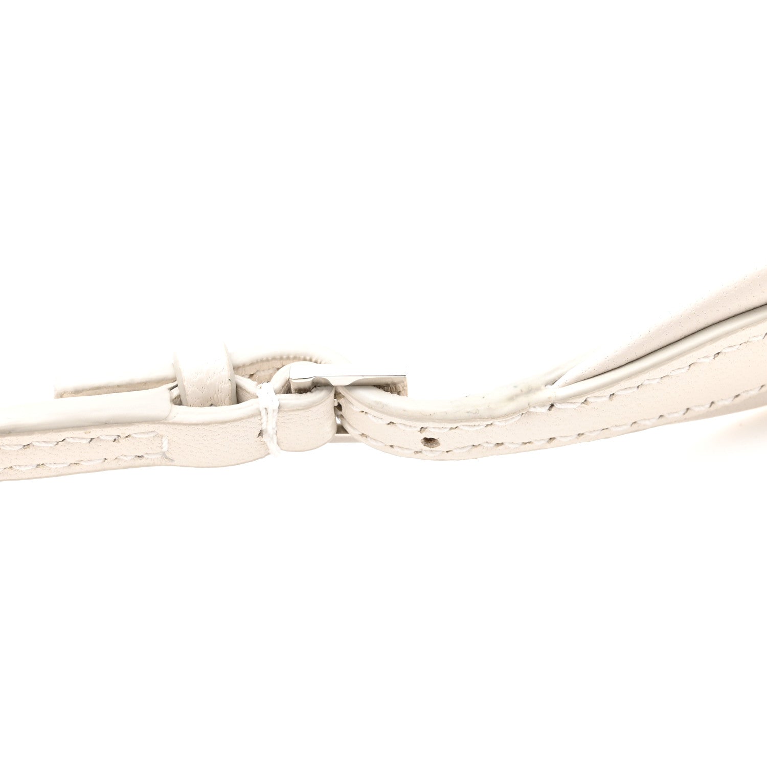 Gucci Calfskin Horsebit Slim Shoulder Bag White