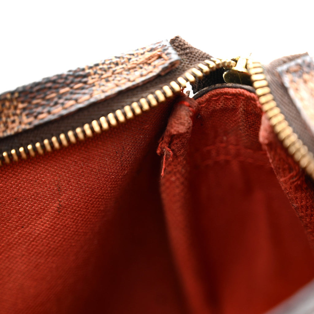 Louis Vuitton Damier Ebene Trousse Make Up Bag Pochette