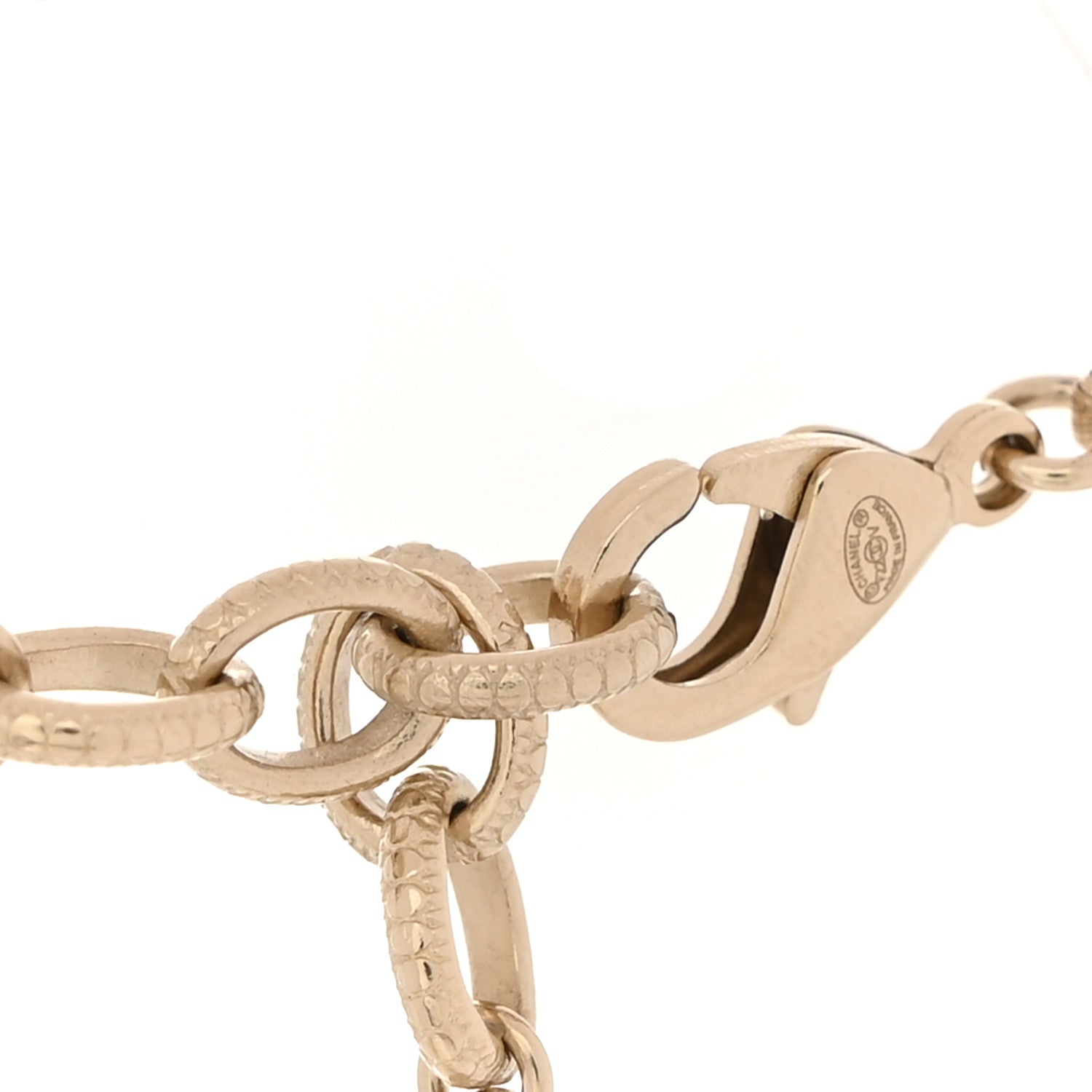 Pearl CC 100th Anniversary Necklace Light Gold