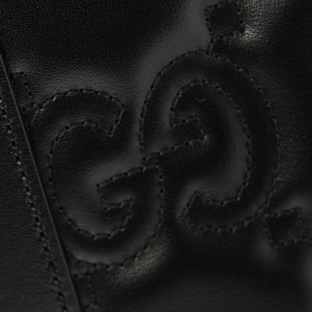 Gucci Calfskin GG Matelasse Tote Bag Black