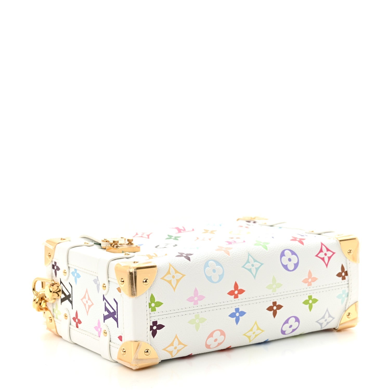 Louis Vuitton LV x TM Cowhide Monogram Multicolor Side Trunk MM White