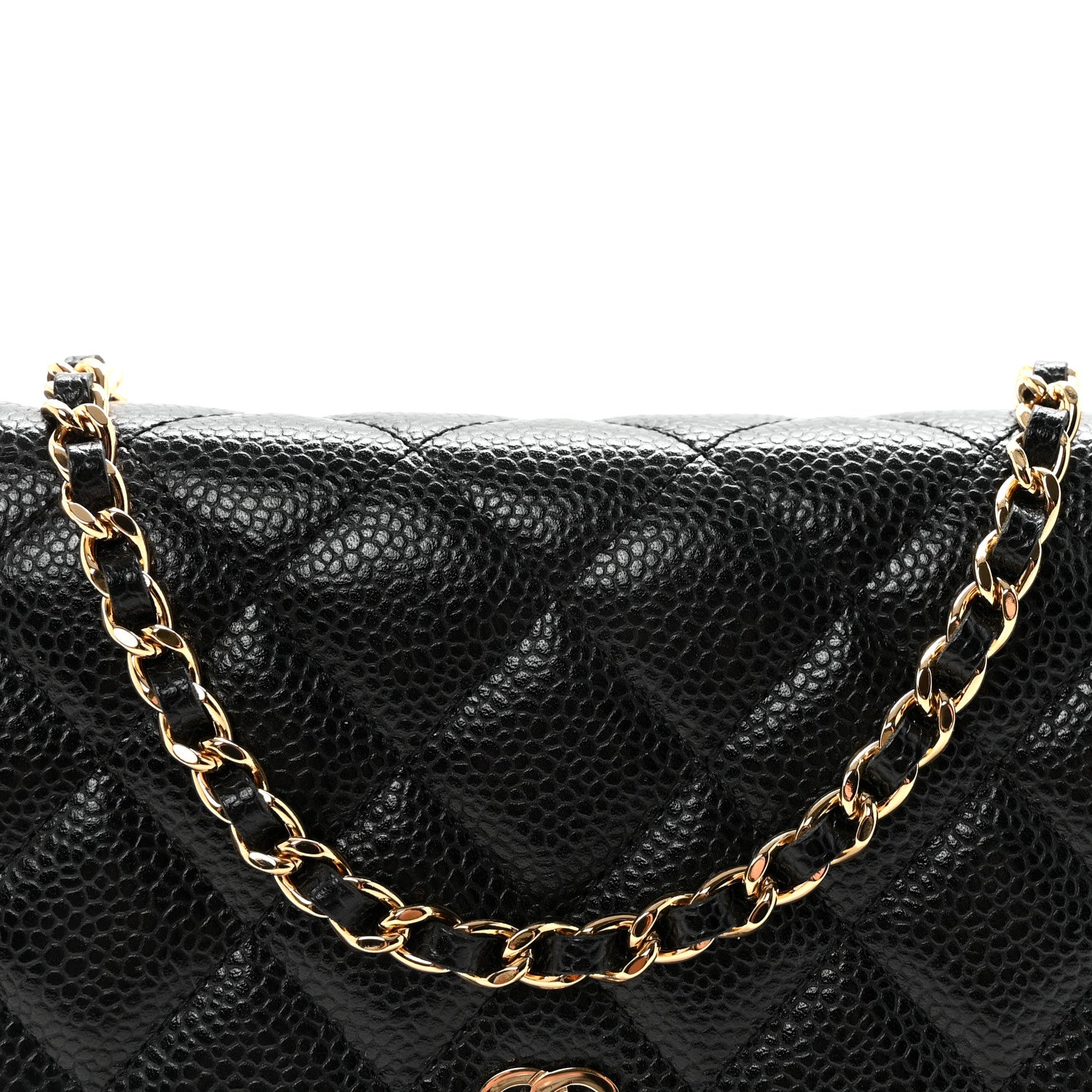 Chanel Caviar Quilted Wallet on Chain WOC Black