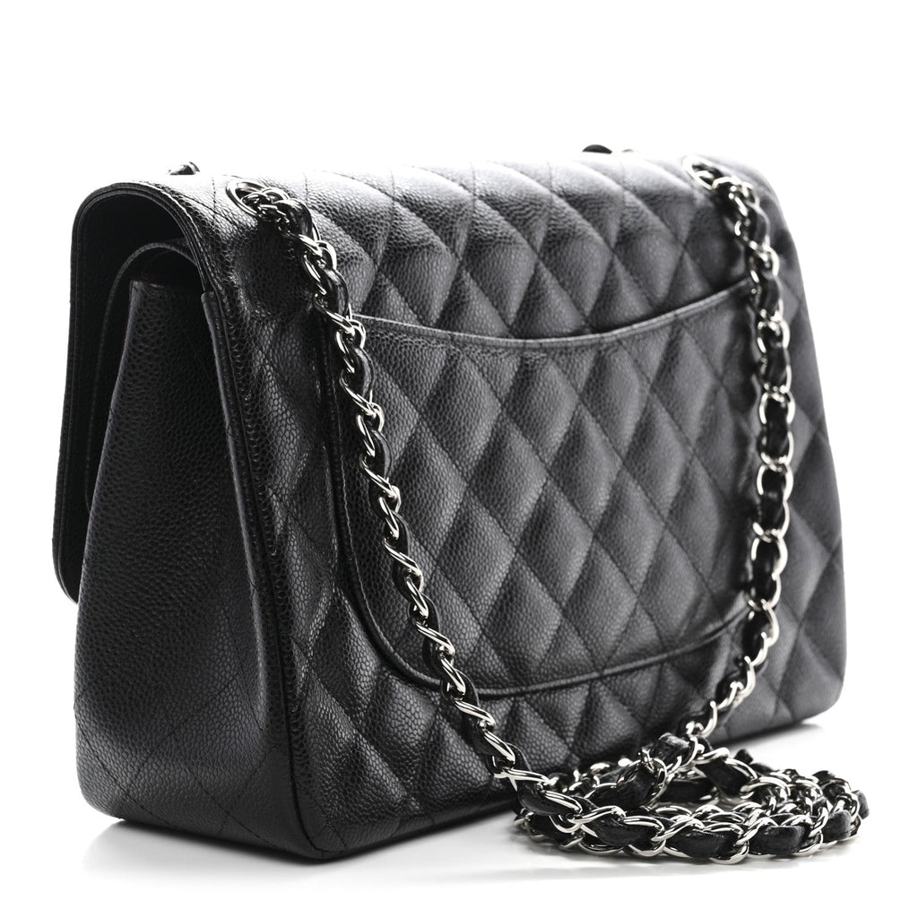 Chanel Caviar Quilted Jumbo Double Flap Black