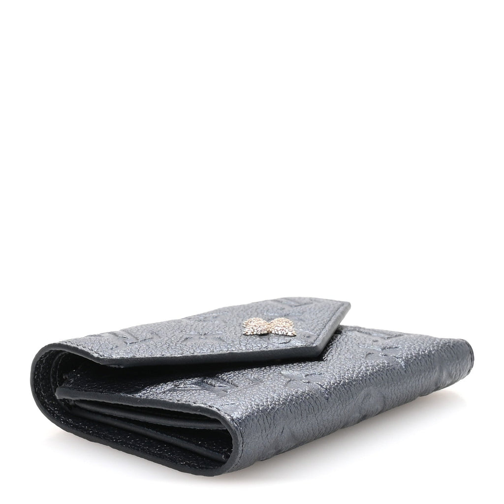 Louis Vuitton Empreinte Monogram Flower Victorine Wallet Navy Blue