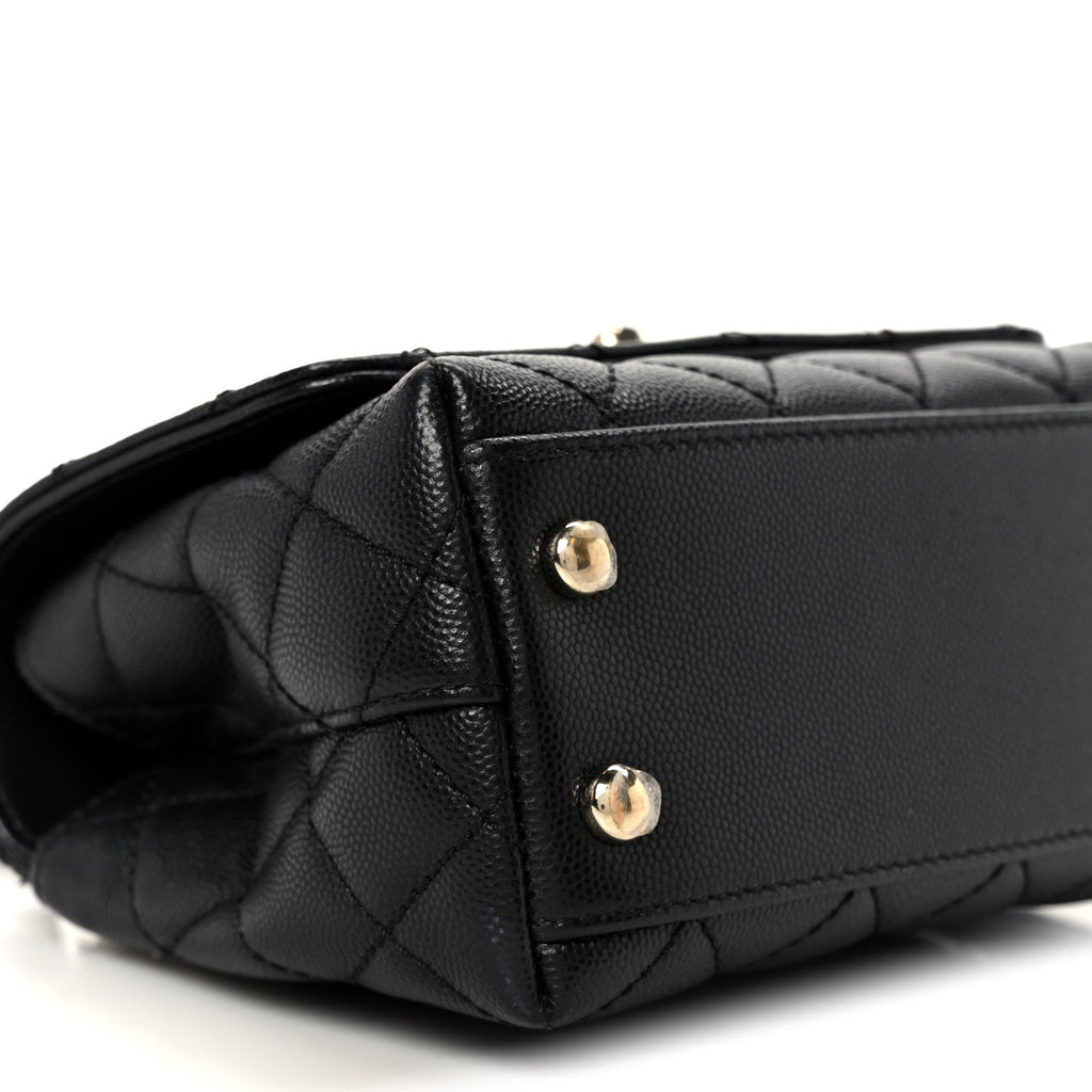 Chanel Caviar Quilted Extra Mini Coco Handle Flap Black