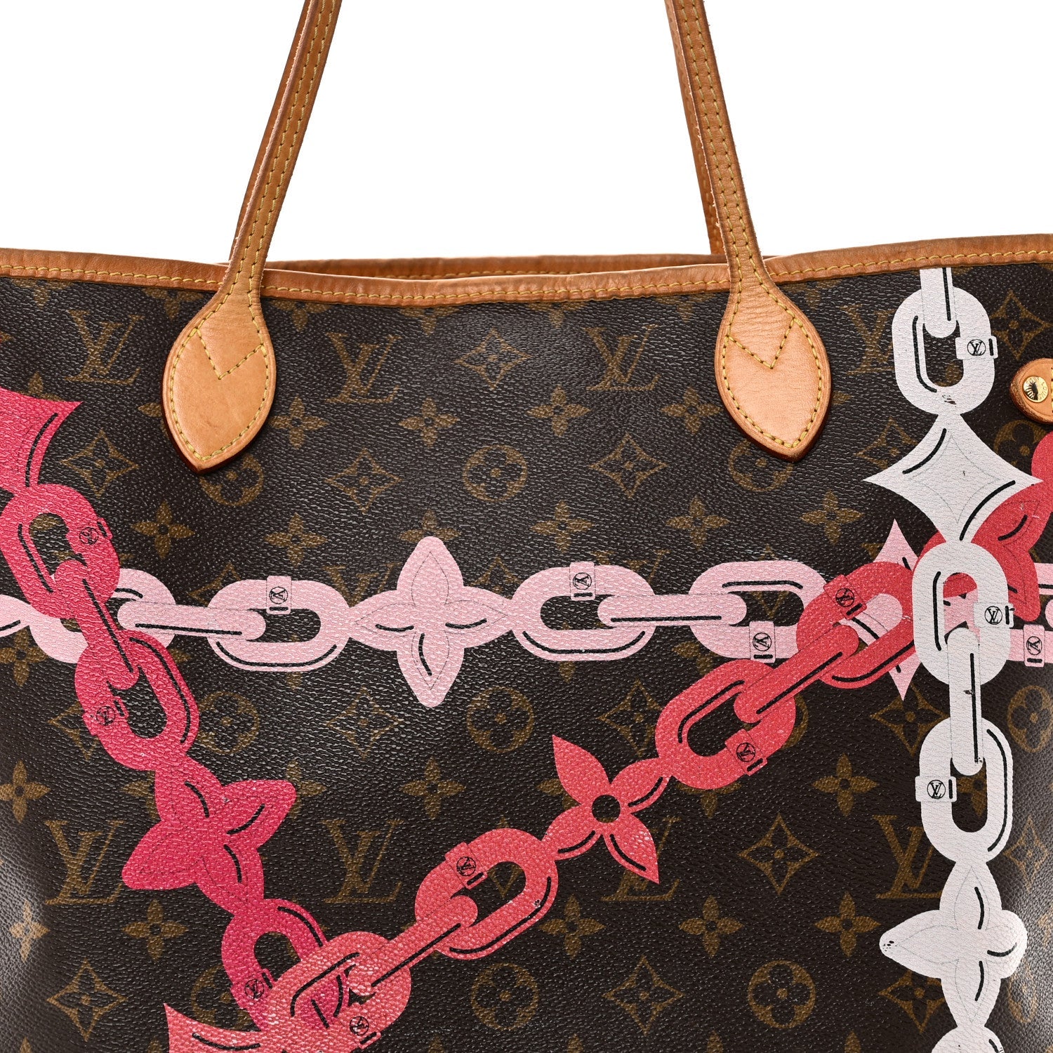 Louis Vuitton Monogram Bay Neverfull MM Rose Ballerine Poppy