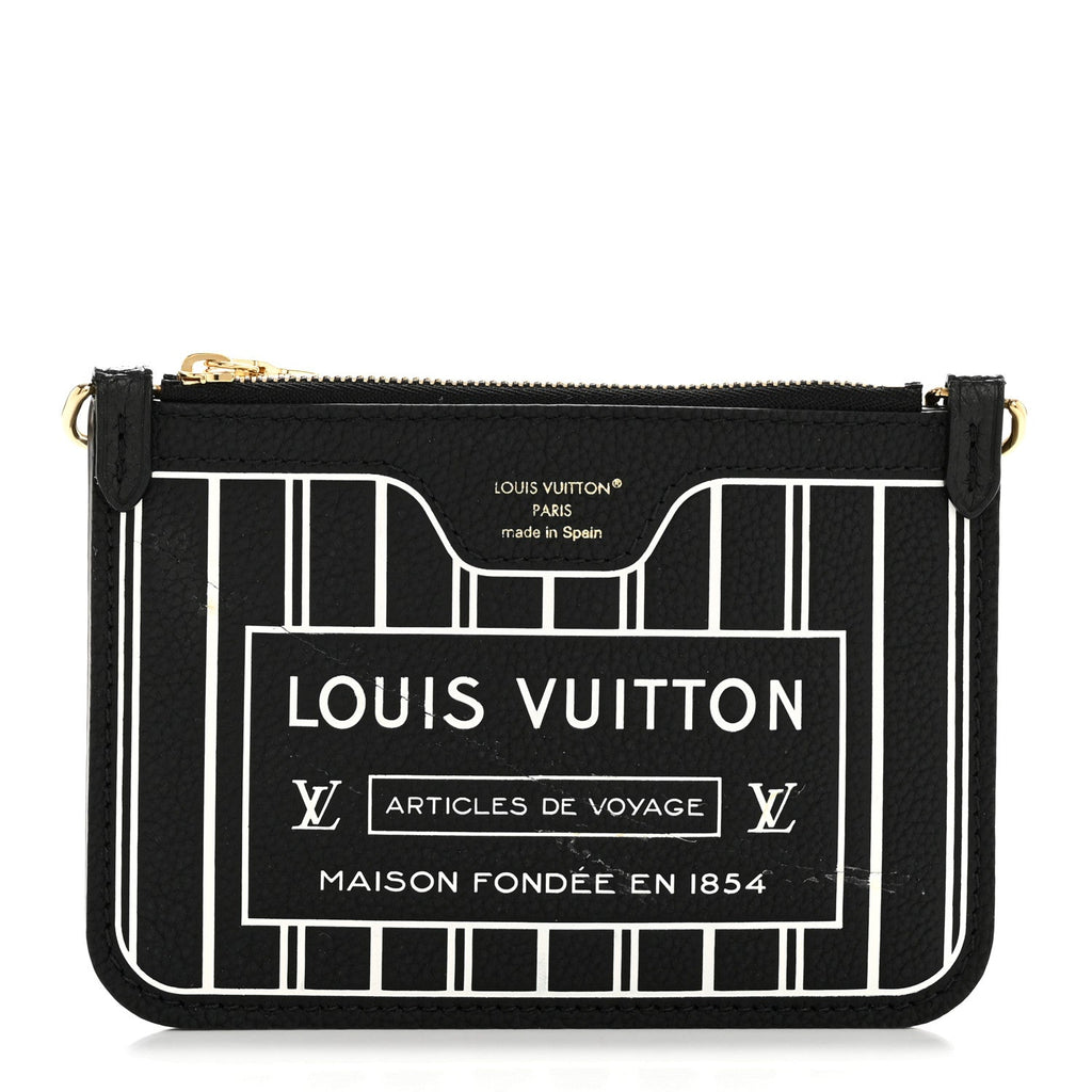 Louis Vuitton Calfskin Neverfull Inside Out BB Pochette Black