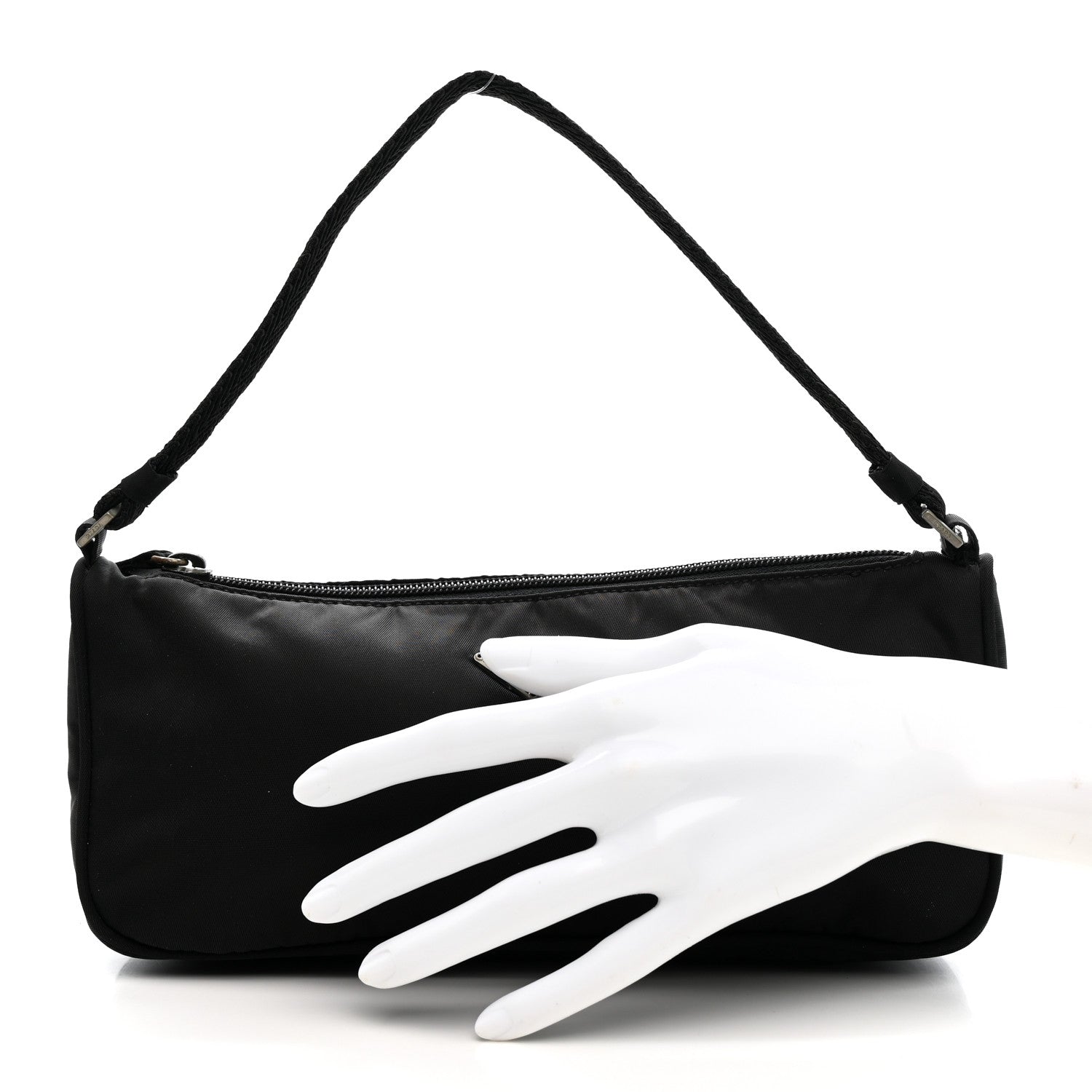 Prada Tessuto Nylon Pochette Bag Black