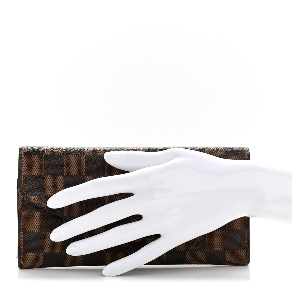 Louis Vuitton Damier Ebene Josephine Wallet Red