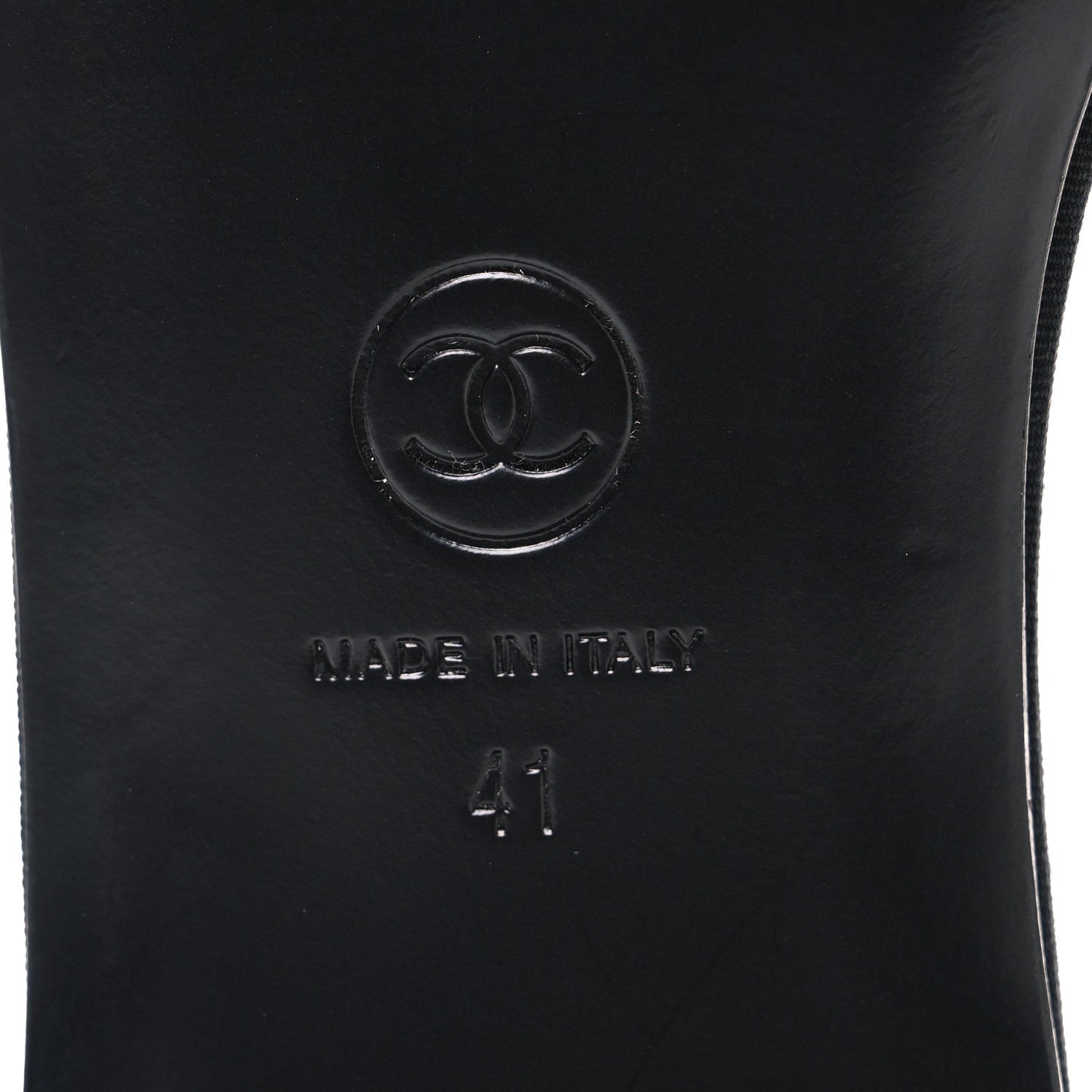 Chanel Silk Bow CC Mules 41 Black White