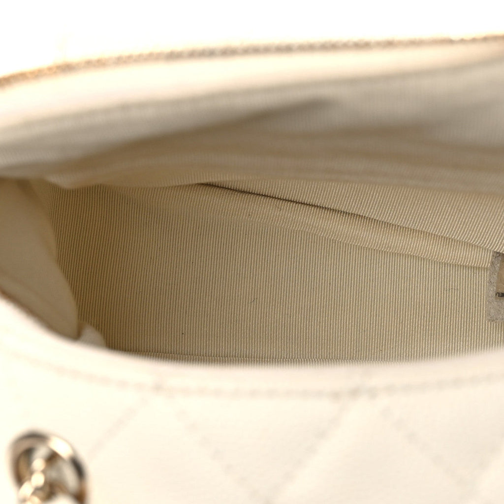 Chanel Caviar Quilted Small CC Day Backpack White