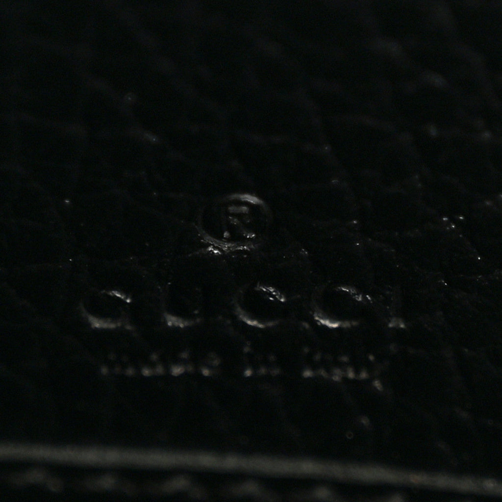 Gucci Dollar Calfskin GG Supreme Monogram GG Marmont Zip Around Wallet Black Beige Ebony