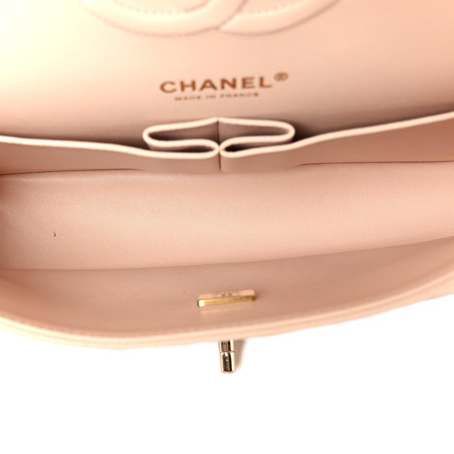 Chanel Caviar Quilted Medium Double Flap Light Beige