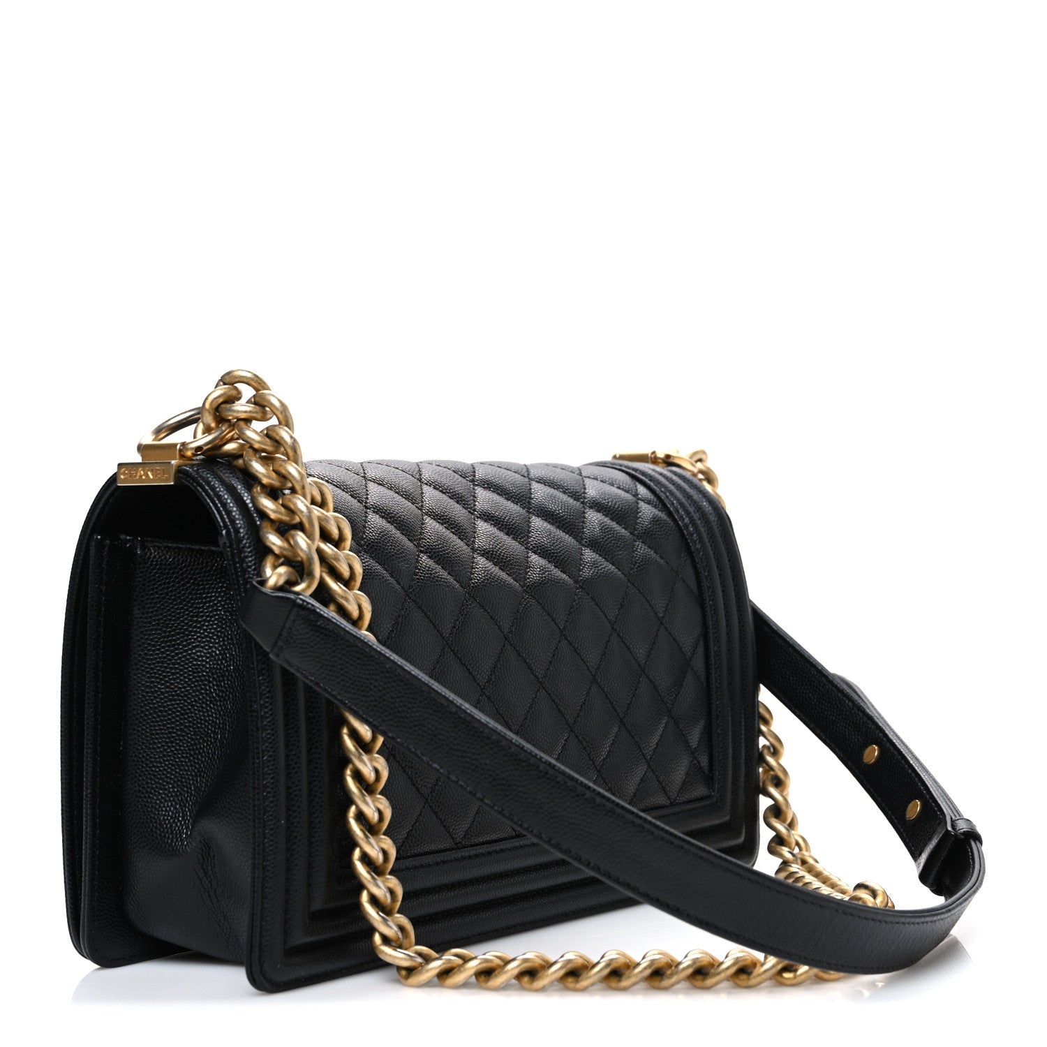 Chanel Caviar Quilted Medium Boy Flap Black