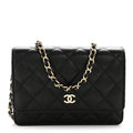 Chanel Caviar Quilted Mini Wallet On Chain WOC Black