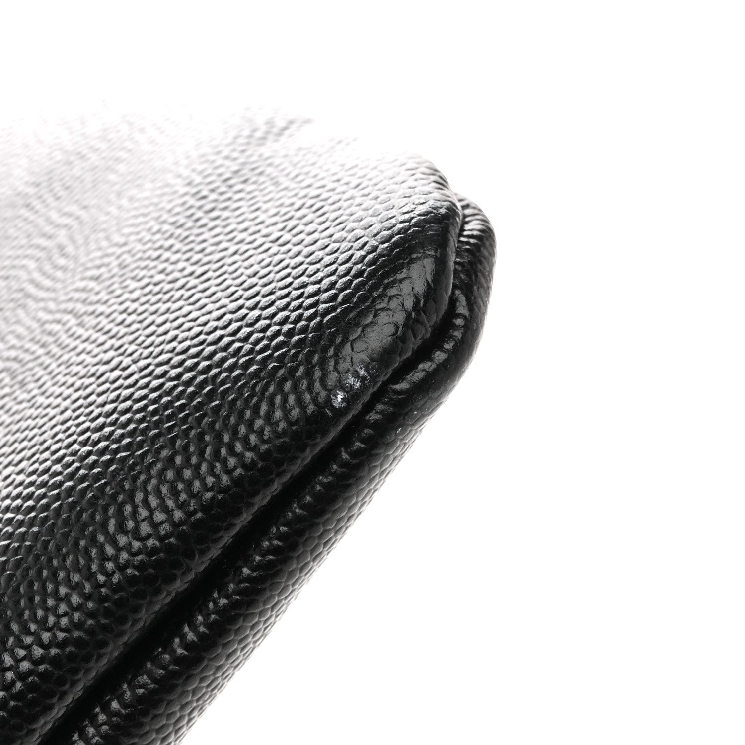 Caviar Studded Medium Deauville Pouch Black