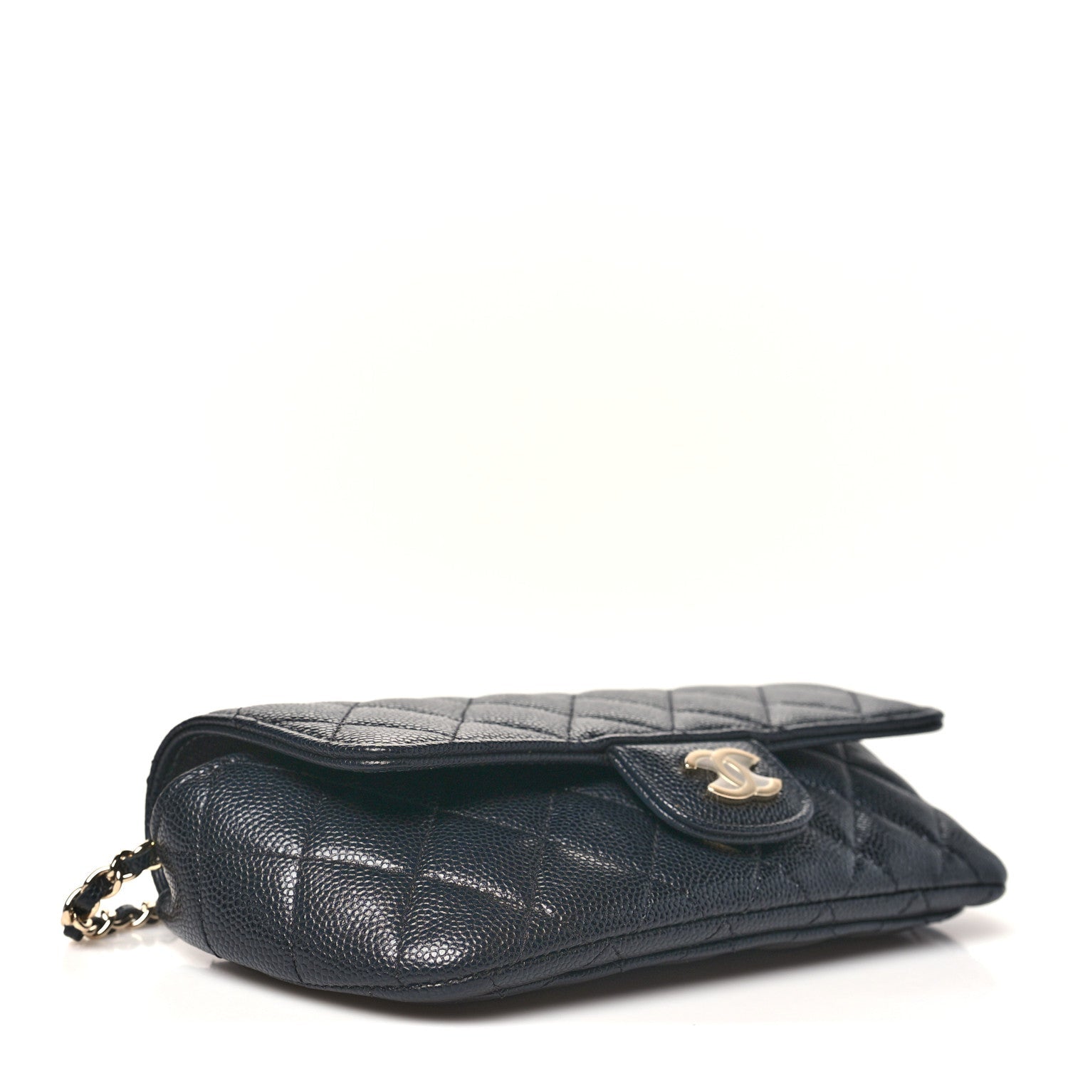 Chanel Caviar Quilted Glasses Case With Chain Black