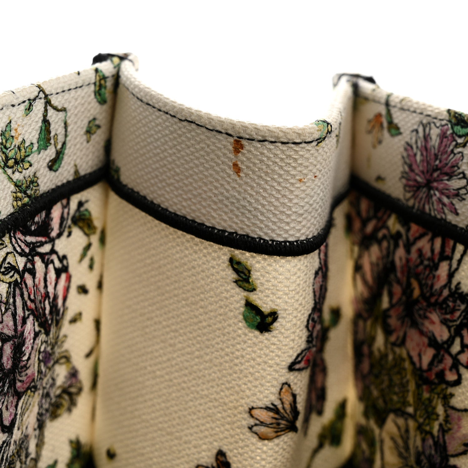 Christian Dior Canvas Embroidered Large D-Constellation Book Tote Latte Multicolor