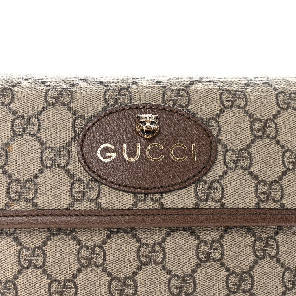 Gucci GG Supreme Monogram Neo Vintage Web Belt Bag Brown