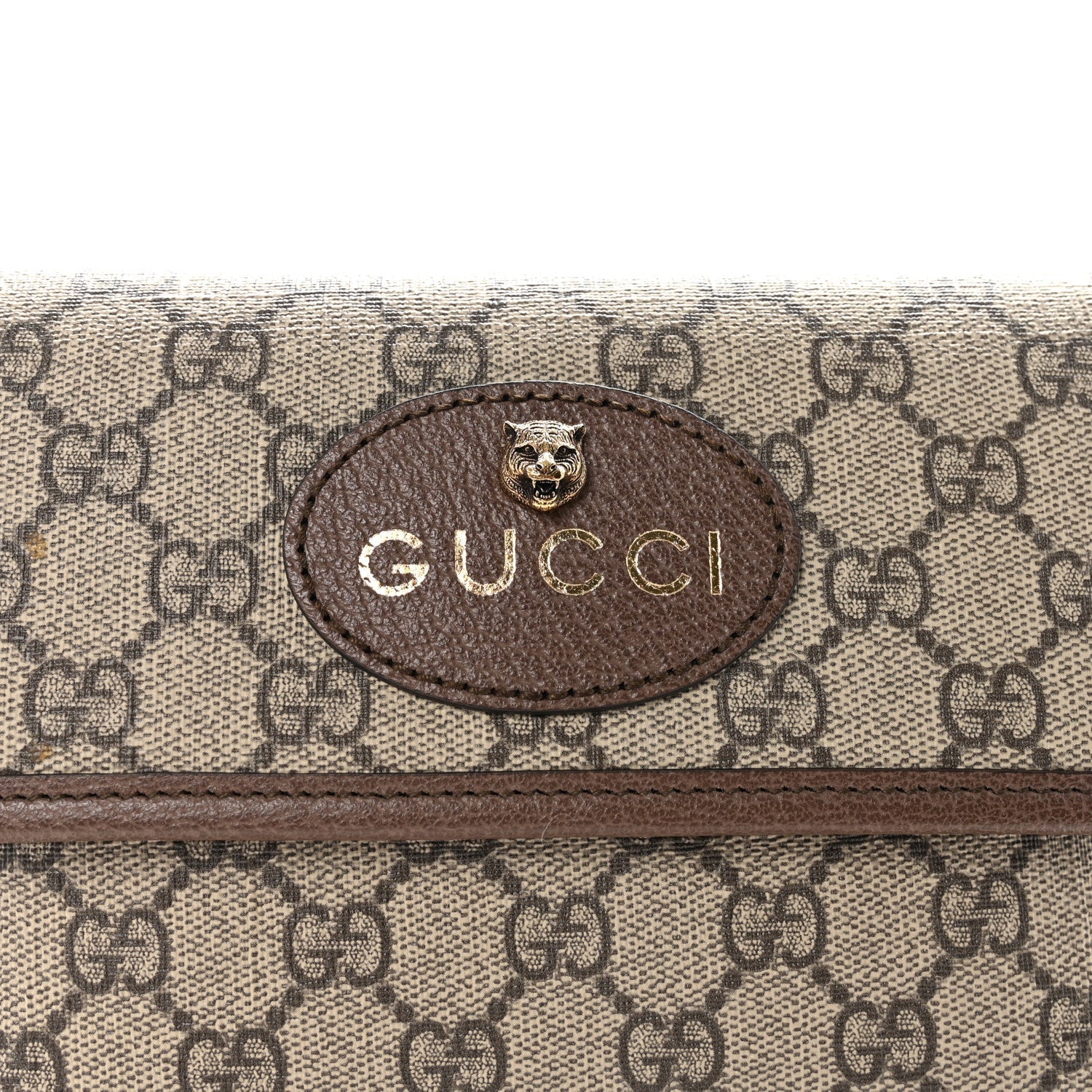 Gucci GG Supreme Monogram Neo Vintage Web Belt Bag Brown