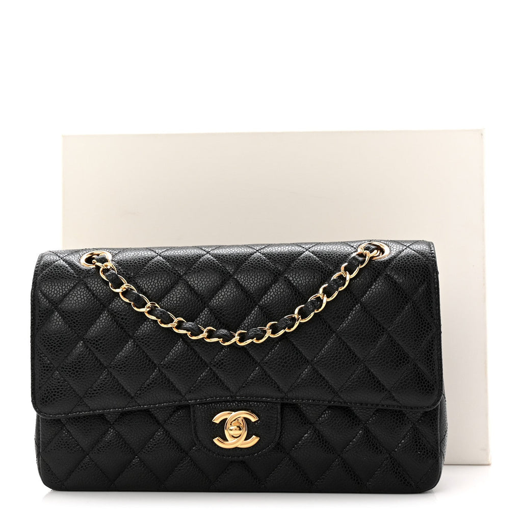 Chanel Caviar Quilted Medium Double Flap Black