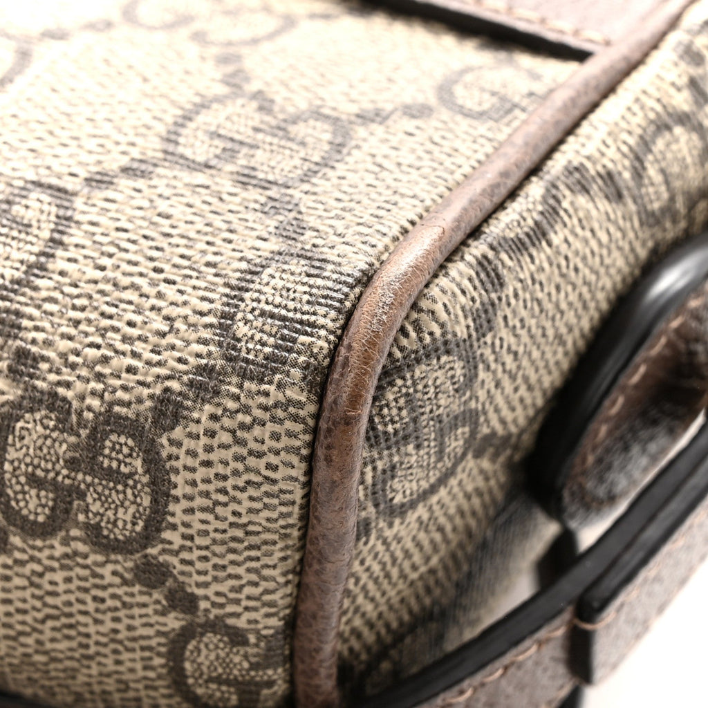 Gucci GG Supreme Monogram Web Mini Ophidia Shoulder Bag Brown