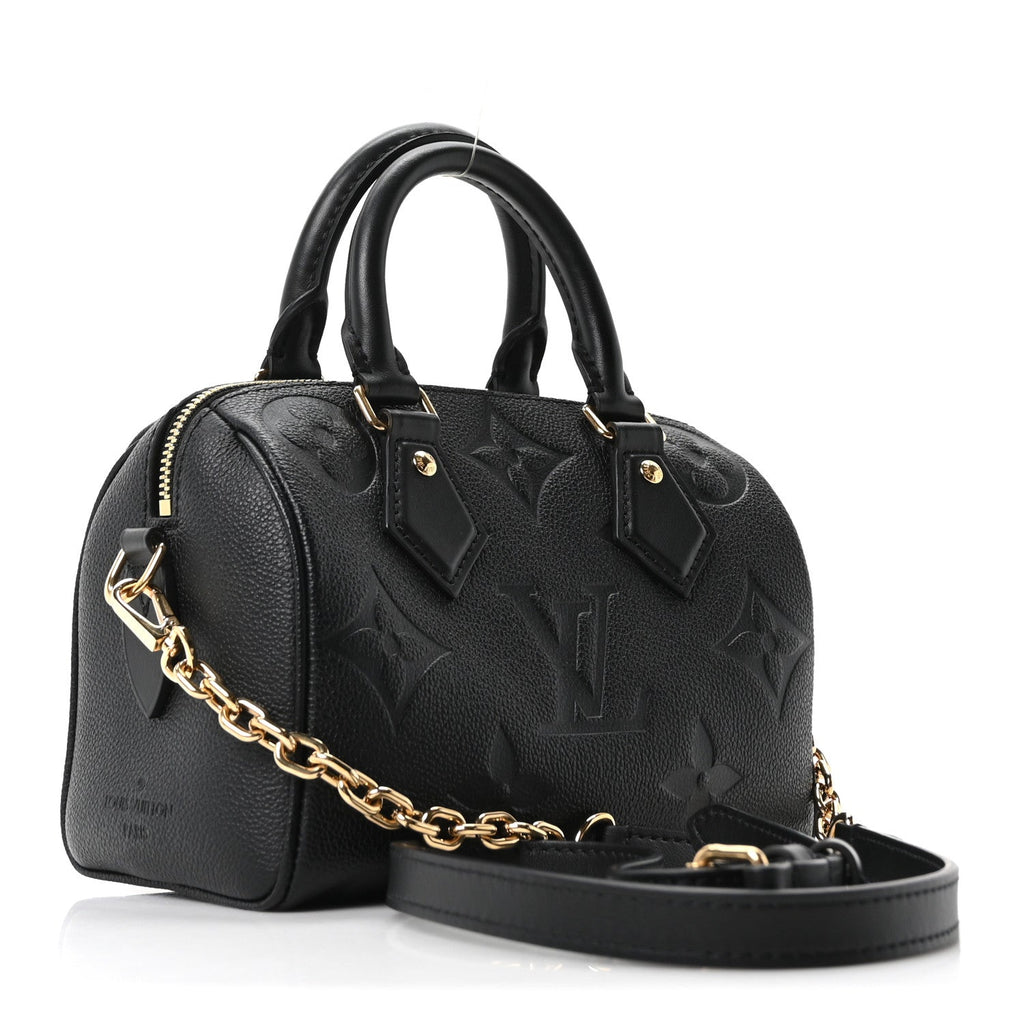Louis Vuitton Empreinte Monogram Giant Speedy Bandouliere 20 Black