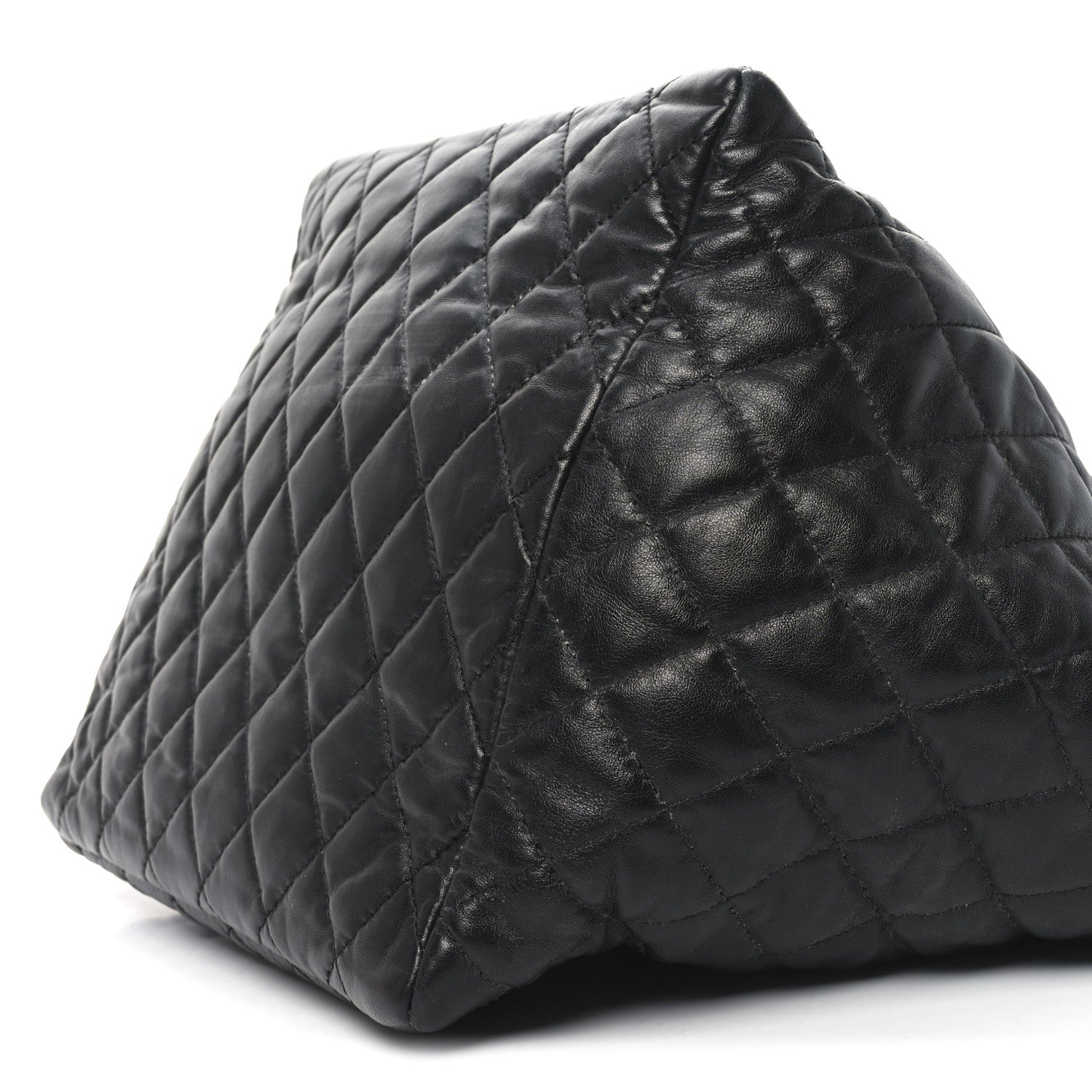 Chanel Lambskin Quilted Week End on Mars Tote Black