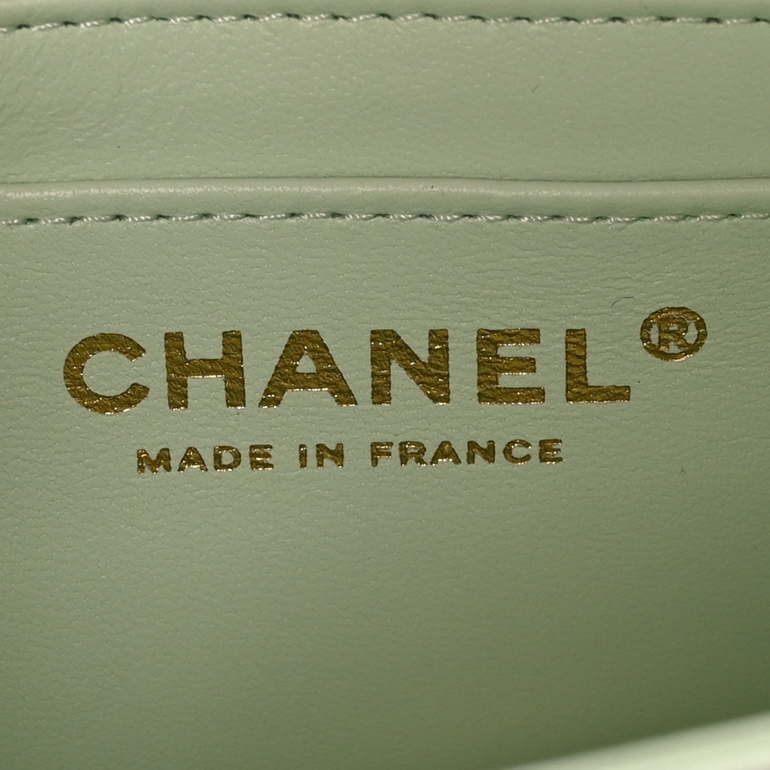Chanel Lambskin Quilted Mini Square Flap Light Green