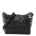 Chanel Aged Calfskin Quilted New Medium Gabrielle Hobo Black