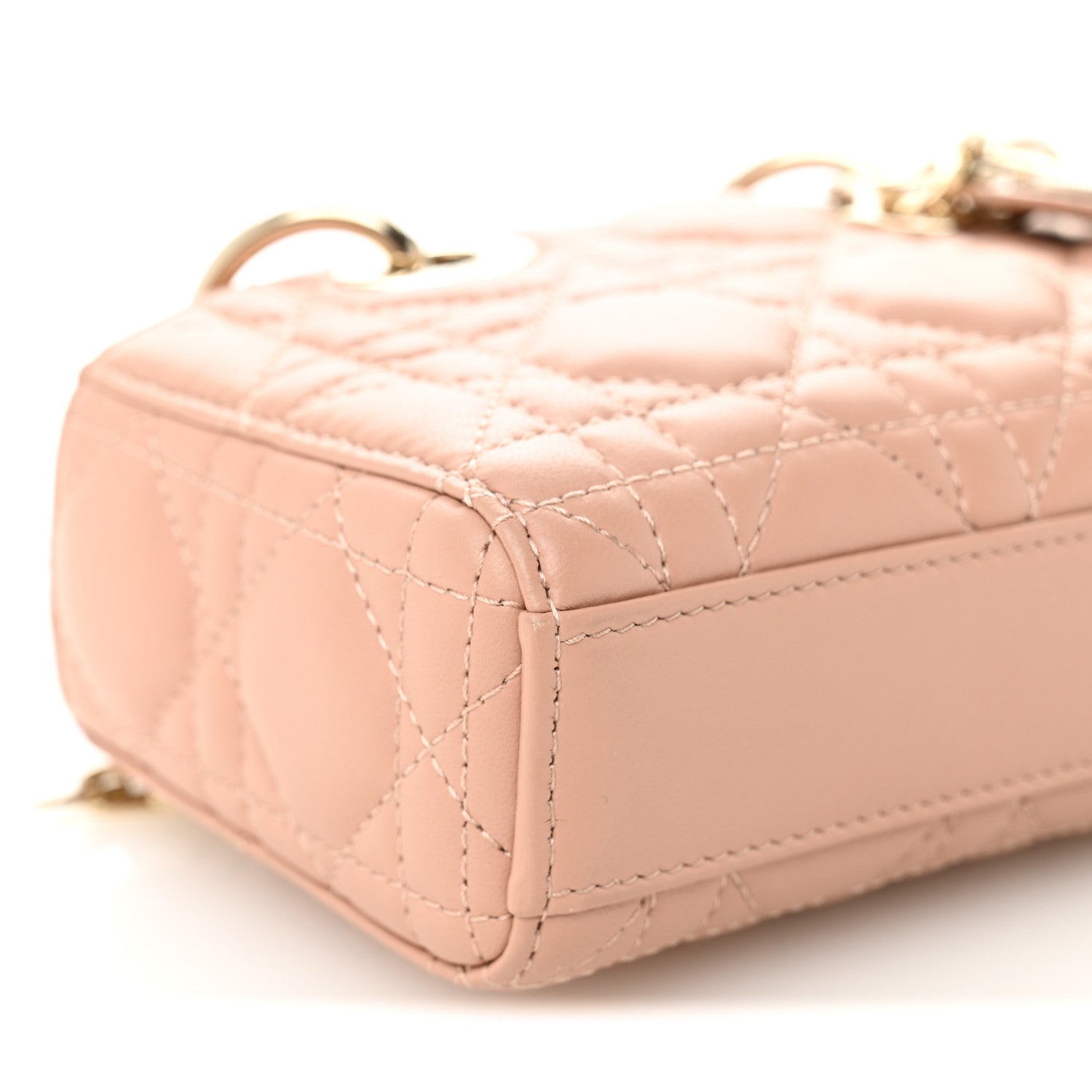 Christian Dior Lambskin Cannage Micro Lady D-Joy Rose Des Vents
