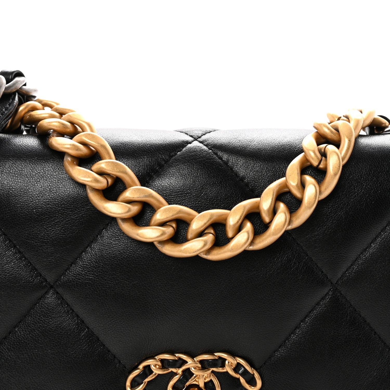 Chanel Lambskin Quilted Medium Chanel 19 Flap Black