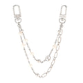 Louis Vuitton Metal Pearl Chain Midnight Bag Charm Silver
