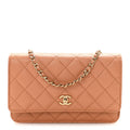 Chanel Caviar Quilted CC Turnlock Wallet On Chain WOC Brown