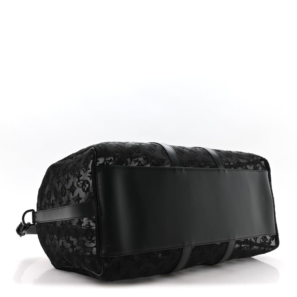 Louis Vuitton Monogram See Through Keepall Bandouliere 50 Black