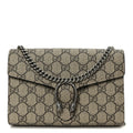 Gucci GG Supreme Monogram Mini Dionysus Chain Wallet Beige Taupe